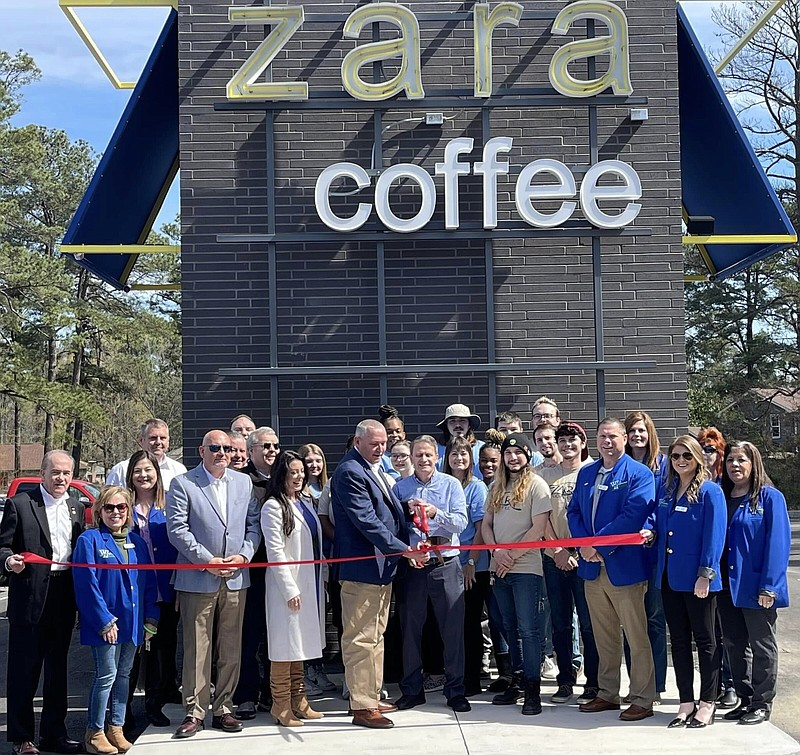 The White Hall Chamber of Commerce held a ribbon cutting at one of White Hall's newest businesses, Zara Coffee Shop, 7211 Dollarway Road, on March 15. (Special to The Commercial/Amanda Johnson)