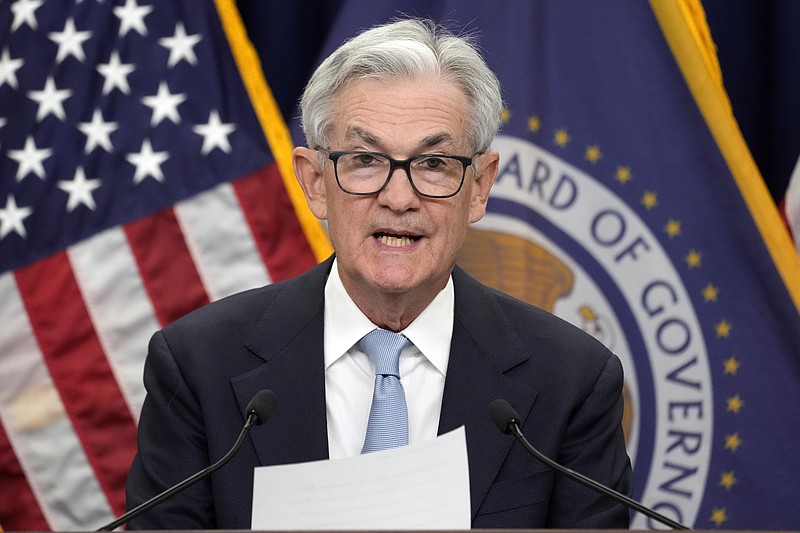 Federal Reserve Board Chair Jerome Powell speaks during a news conference at the Federal Reserve, Wednesday, March 22, 2023, in Washington. (AP Photo/Alex Brandon)