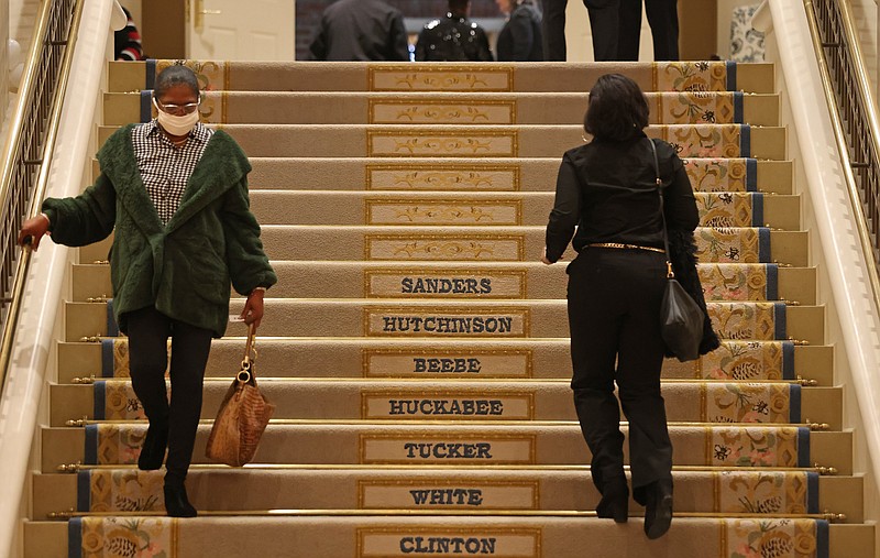 Guests arrive Jan. 16 to the annual Martin Luther King Jr. Interfaith Prayer Breakfast at the Governor's Mansion in Little Rock. (File Photo/Arkansas Democrat-Gazette/Colin Murphey)