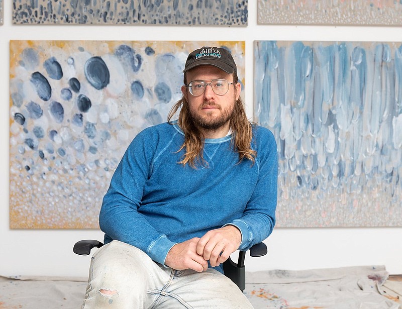 The work of Milwaukee artist and gallery owner John Riepenhoff will be featured in the exhibit “Barely Visible” at 420 Byrd St. in Little Rock. (Special to the Democrat-Gazette/Daniel McCullough, John Riepenhoff, Good Weather)