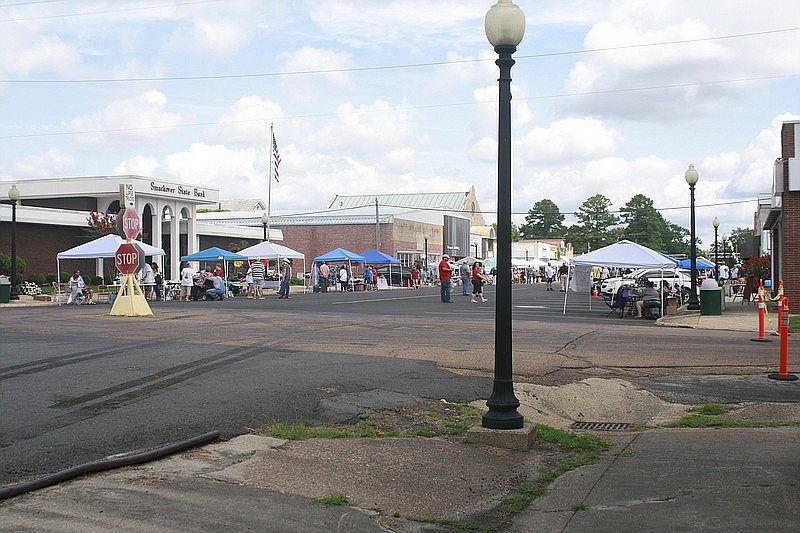 Smackover's 100th anniversary celebration is pictured in this News-Times file photo. Smackover Trade Days, a similar street festival, will take place on Saturday. (Matt Hutcheson/News-Times)