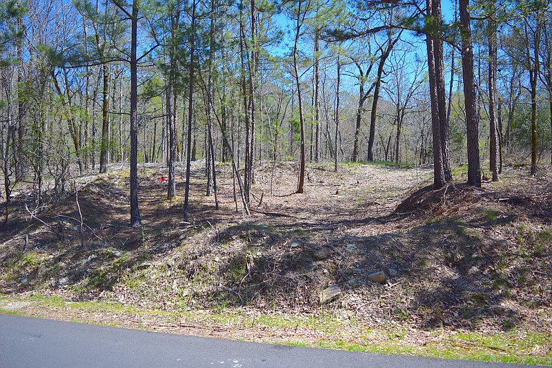 A new parking lot will be located off Pineland Drive near the Waterworks Trailhead will add 90-100 parking spots to the Northwoods Trails system. - Photo by Donald Cross of The Sentinel-Record