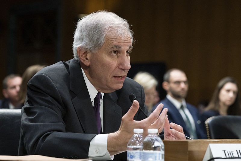 Federal Deposit Insurance Corporation (FDIC) Chairman Martin Gruenberg, testifies before a Senate Banking, Housing, and Urban Affairs hearings to examine recent bank failures and the Federal regulatory response on Capitol Hill, Tuesday, March 28, 2023, in Washington. (AP Photo/Manuel Balce Ceneta)