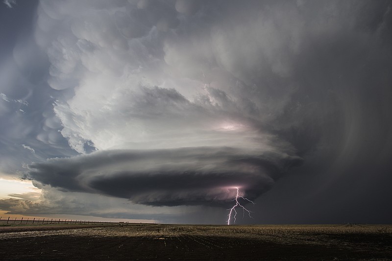 A tornado is seen May 21, 2020, in Moscow, Kan. (File Photo/AP/Victor Gensini)