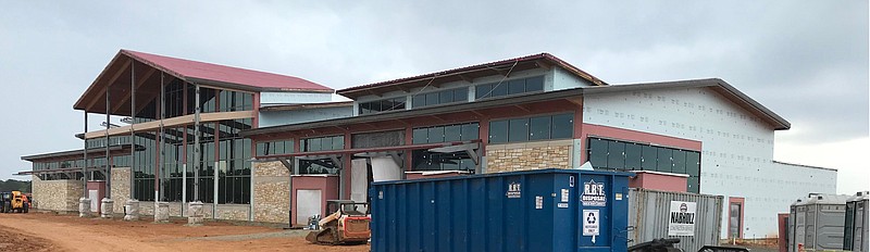 Work on the Texarkana Regional Airport’s new 40,000-square-foot passenger terminal is expected to be complete in June 2024. The $49 million project started in 2022. (Staff photo by Greg Bischof)