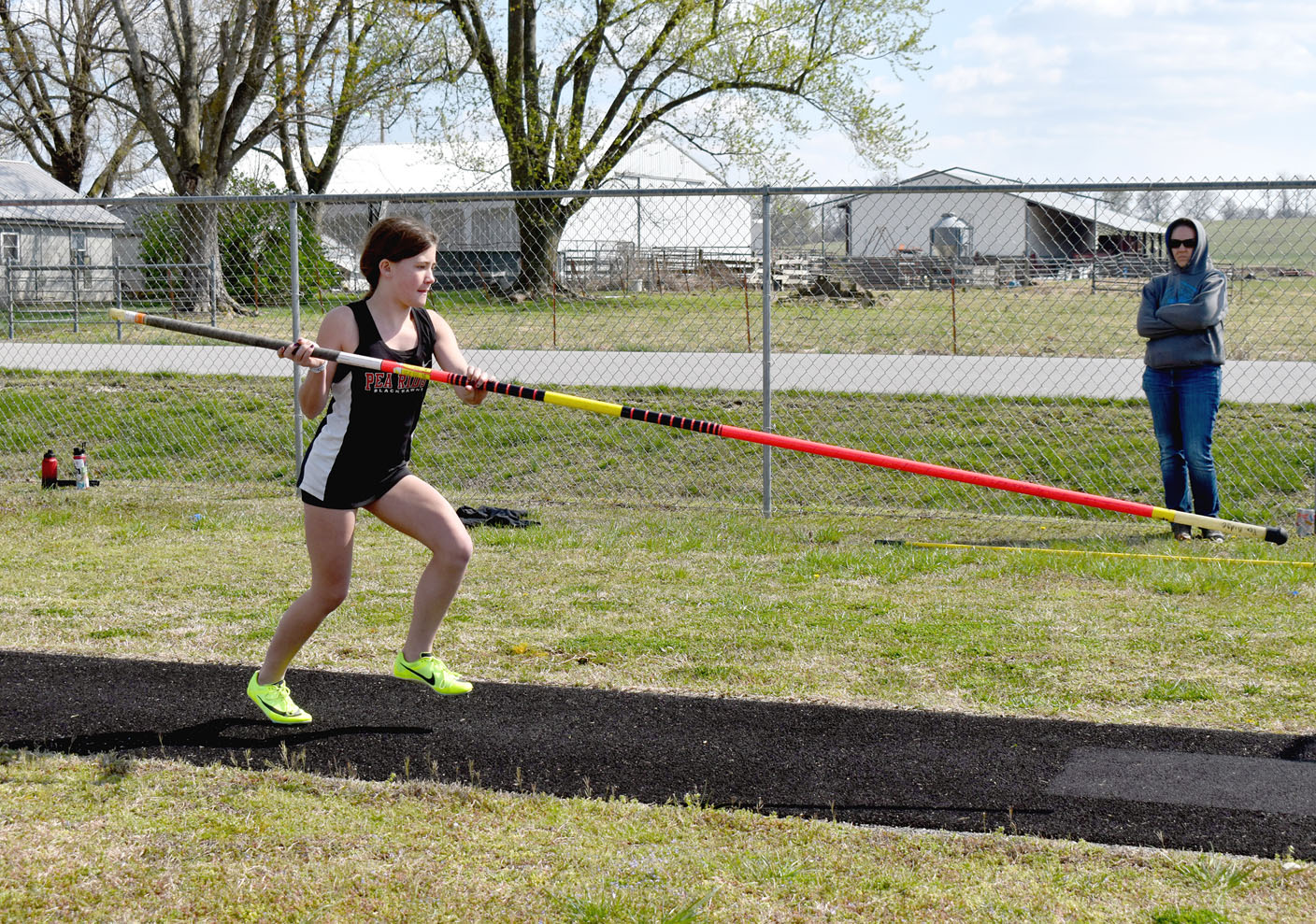 Pole vaulters reach heights