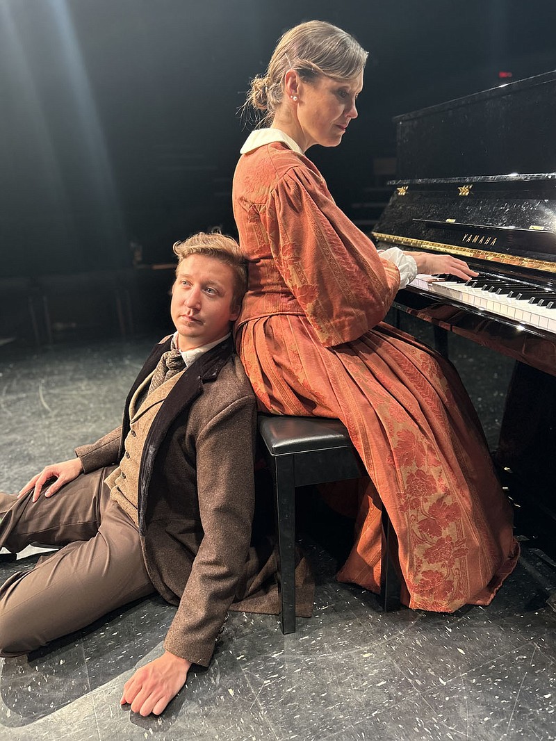 Riles Newsome and Betsy Jilka portray Johannes Brahms and Clara Schumann in “Clara and Johannes at the Lake: An Original Love Story,” a collaboration between TheatreSquared and the Arkansas Philharmonic Orchestra. The production will be presented one night only, April 19, at the Thaden Performing Arts Center in Bentonville.

(Courtesy Photo)