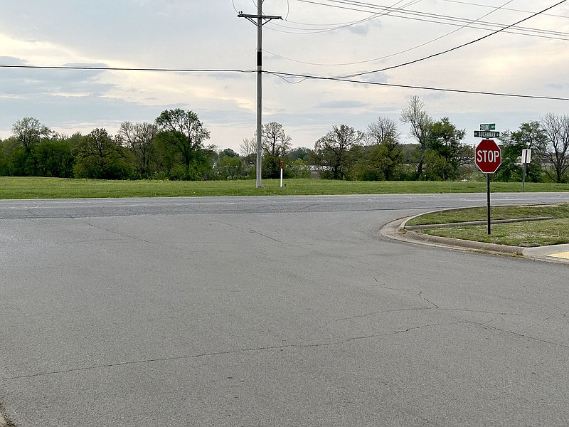 Lynn Kutter/Enterprise-Leader
Prairie Grove City Council approved the bid last week to extend Viney Grove Road to West Buchanan Street. The extension will line up with Blunt Street, pictured above. The city's master street plan shows that eventually Blunt Street will connect to the Highway 62 bypass.