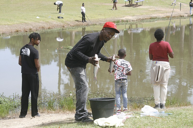 A community fishing derby was held at Mattocks Park on Saturday. (Matt Hutcheson/News-Times)