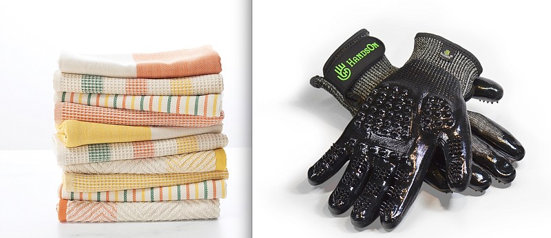 TOOLS & TOYS: Thyme & Sage Kitchen Towel Set, HandsOn Gardening Gloves