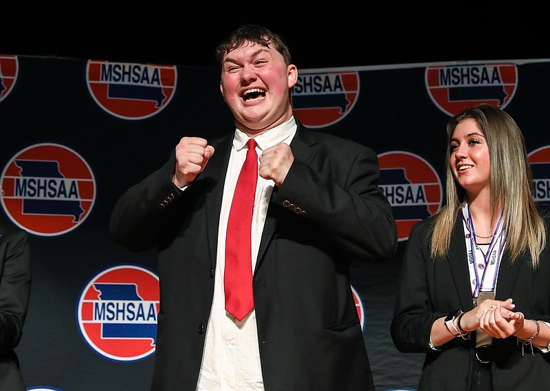 Submitted photo courtesy of CCHS, MSHSAA
Levi Yoder nabbed first place in original oratory at the MSHSAA Speech and Debate State Championship last weekend.