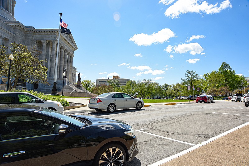 Julie Smith/News Tribune photo: 
Parking was tight at the Missouri Capitol on Monday, May 1, 2023, as an afternoon session was scheduled to get underway.