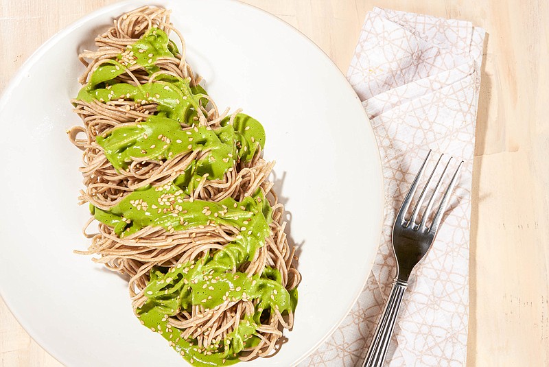 Green Sesame Soba Noodles (For The Washington Post/Rey Lopez)