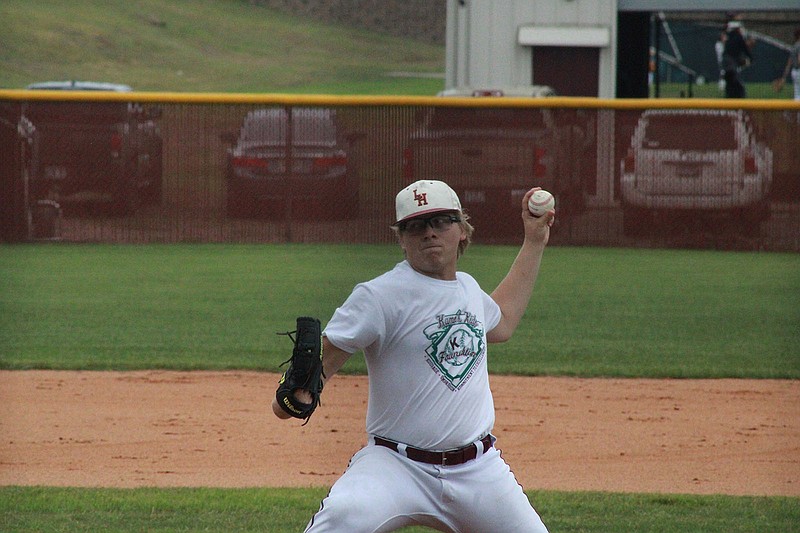 Lake Hamilton's Kohen Manley pitches against El Dorado Friday. - Photo by Lance Porter of The Sentinel-Record