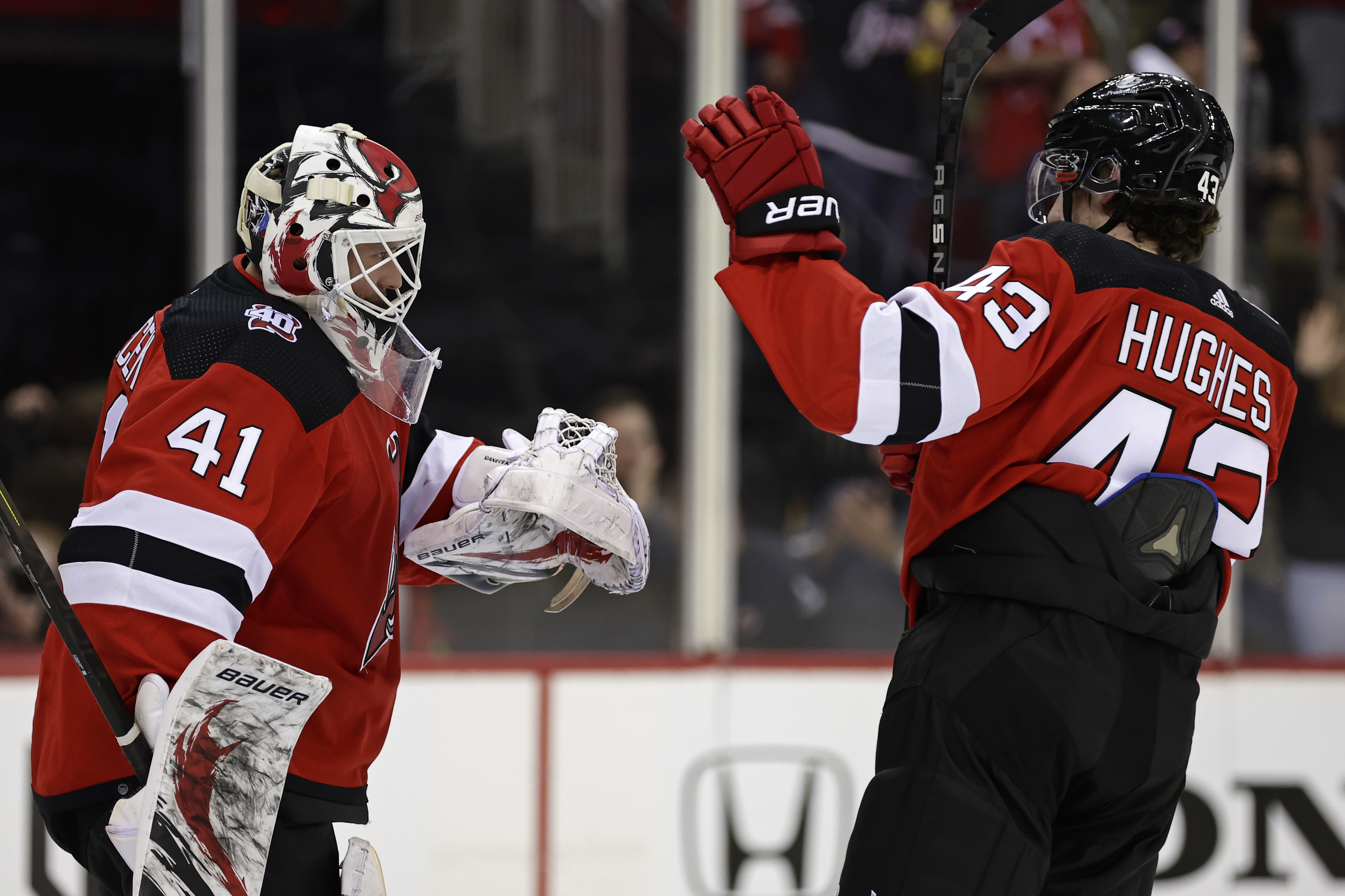 Nico Hischier and Jack Hughes provide offense for New Jersey Devils