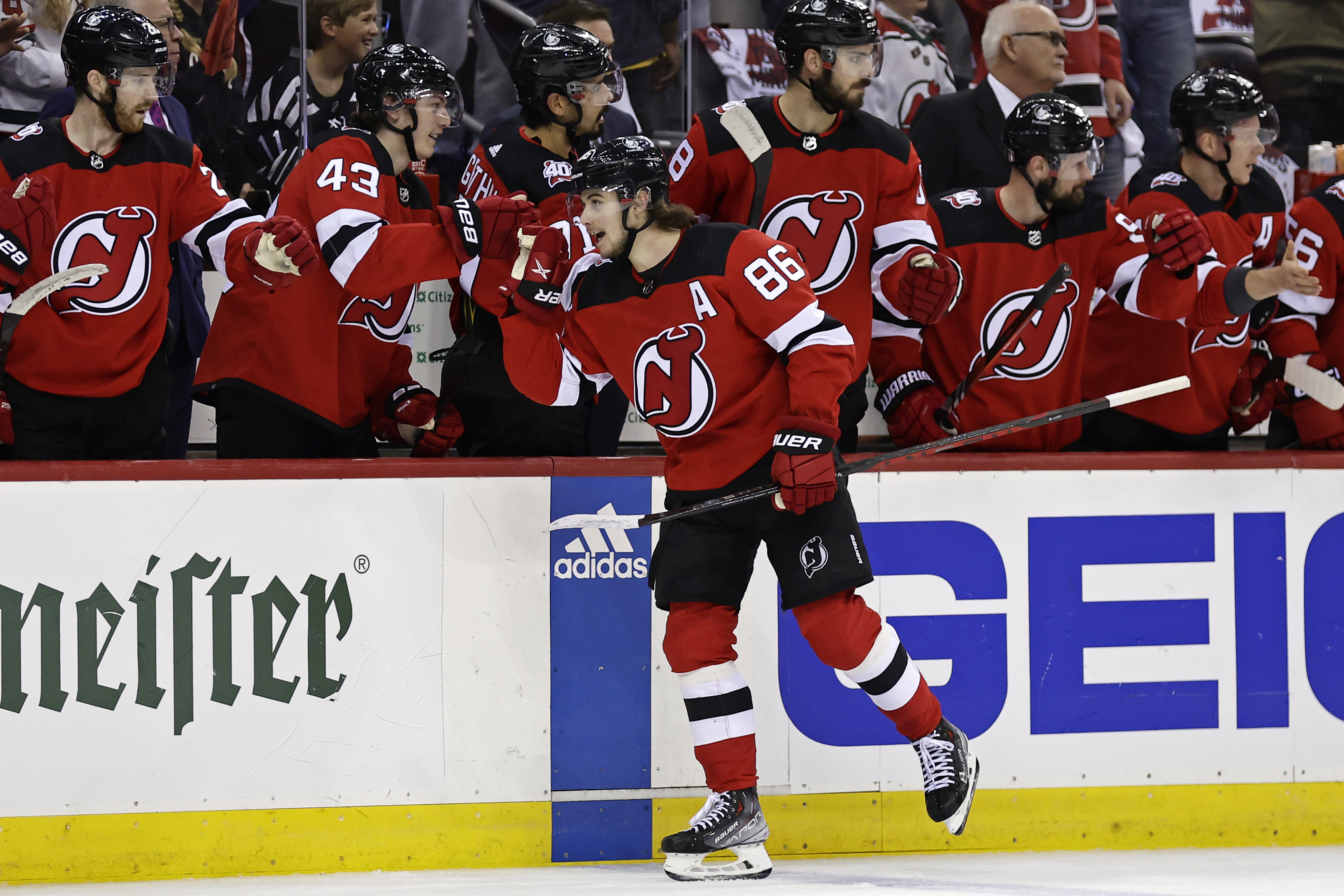 New Jersey Devils' Nico Hischier scores 2 goals in NHL All-Star semifinal