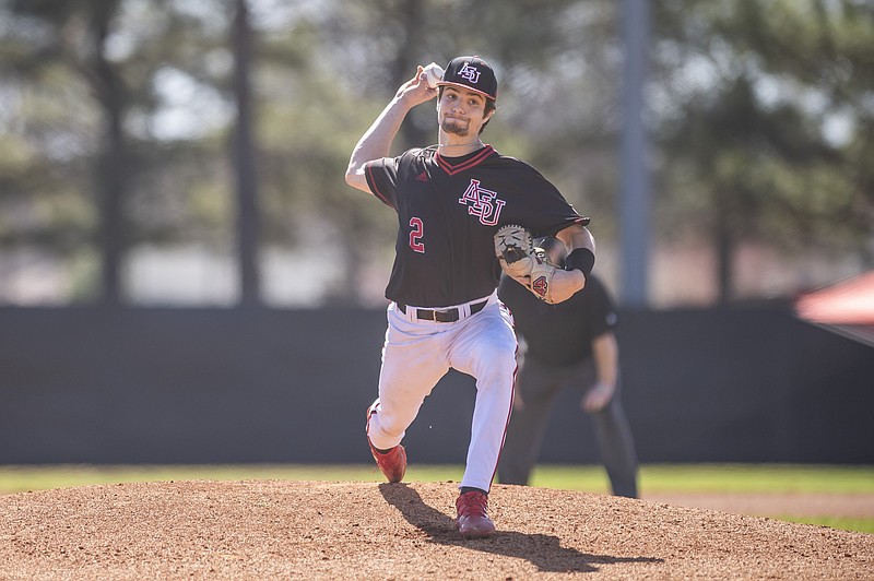 Cabot native Kyler Carmack pitched his way into the Arkansas State rotation and leads the Red Wolves with a 2.77 earned run average this season. (Carla Wehmeyer/Arkansas State Athletics)