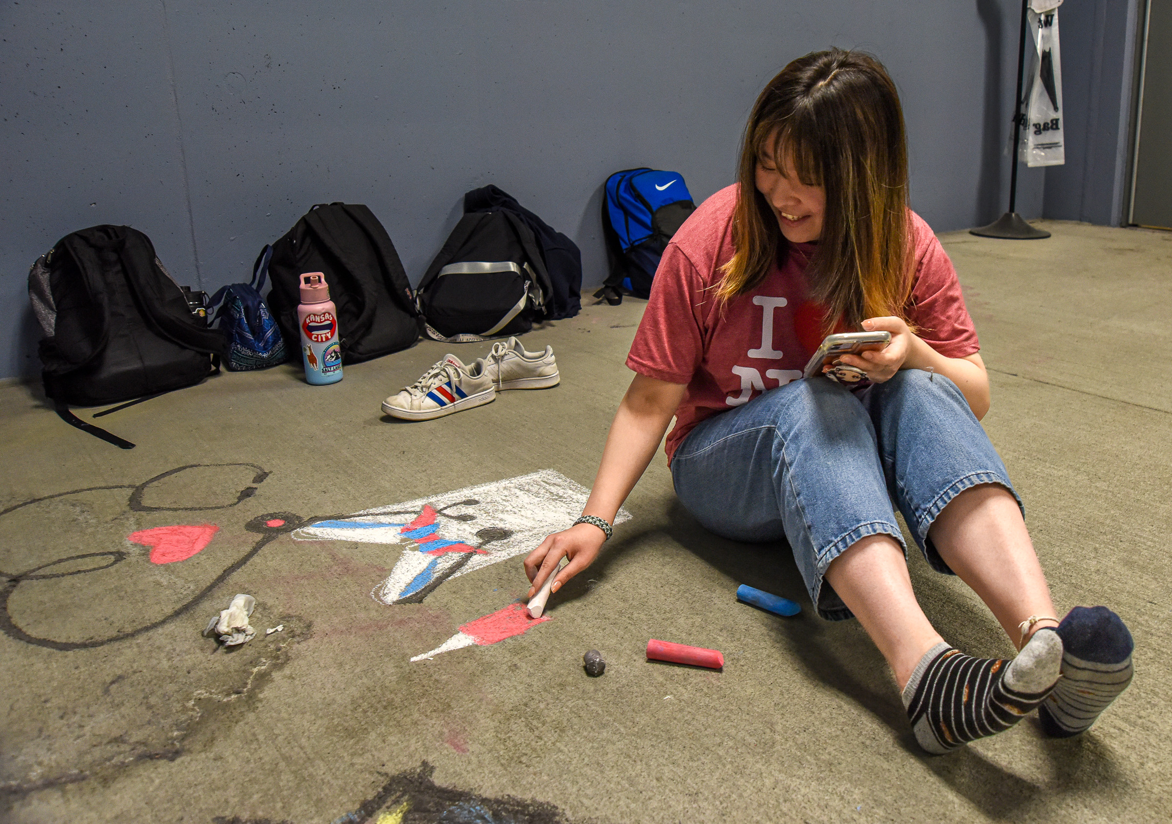 St Mary’s Hospital kicks off Health Care Week with chalk art