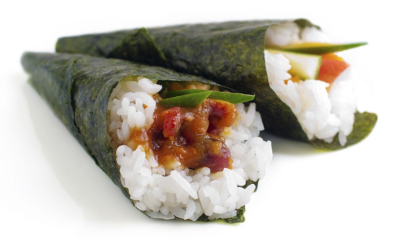 A hand roll party is a call to creativity. You can use whatever fillings you like. (Dreamstime/TNS)