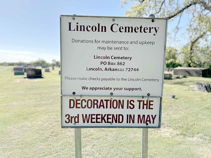 Submitted photo
Lincoln Cemetery, similar to other older cemeteries, is not receiving donations from loved ones like it used to in the past. Donations are necessary for mowing and upkeep of the cemetery, Many cemeteries have decoration days in May and over Memorial Day weekend.