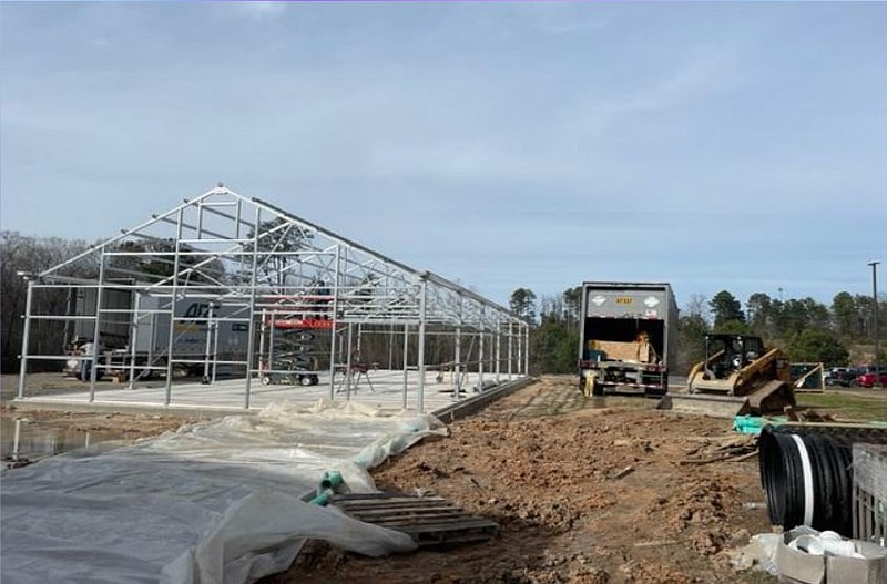 El Dorado High School's new greenhouse for its agriculture department is pictured under construction. (Courtesy of the El Dorado School District/Special to the News-Times)