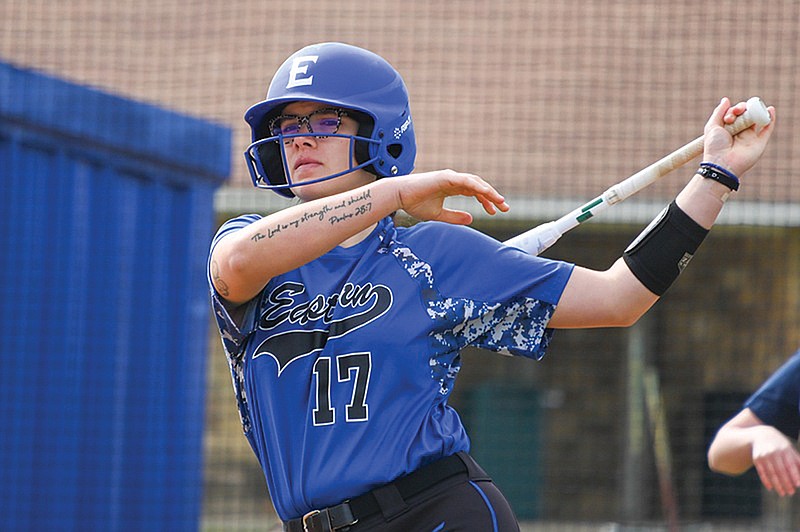 Former Alma standout Makenzie Martin has slugged 10 home runs and won 17 games as 
Eastern Oklahoma State College's top pitcher. The team is currently 32-18. 
(Submitted Photo)