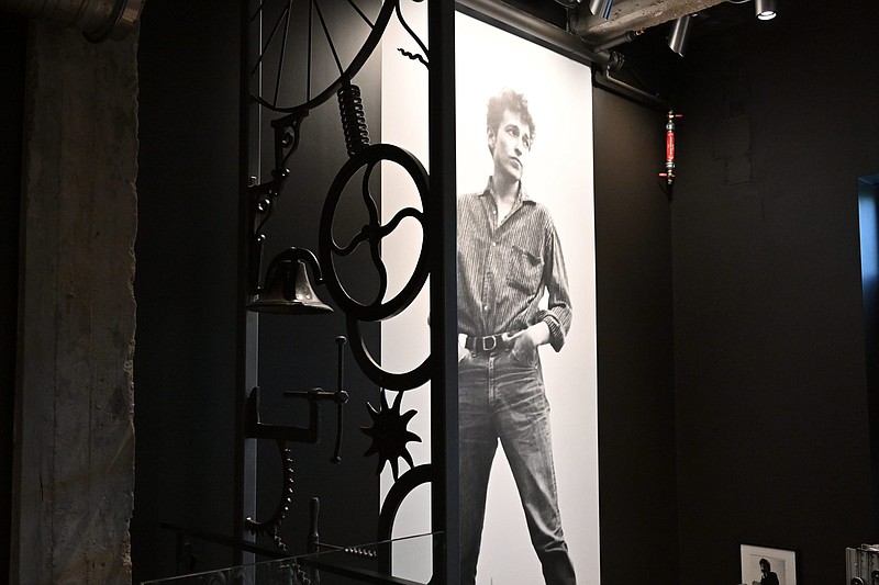 The 16 foot entry gate was designed and built by Dylan at his Black Buffalo Artworks studio.

Photo by Lester Cohen/Getty Images. Courtesy of Bob Dylan Center®.