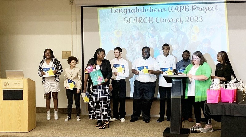 The UAPB Project SEARCH® interns attend their graduation ceremony. (Special to The Commercial/University of Arkansas at Pine Bluff)