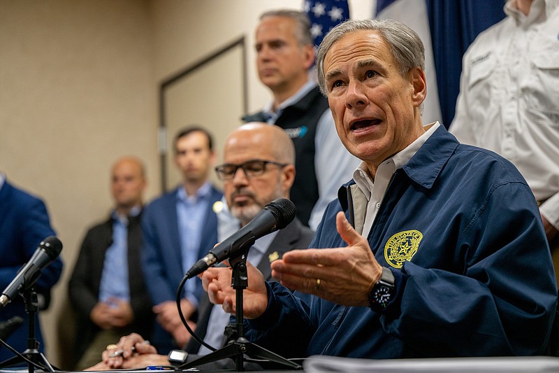 Texas Gov. Greg Abbott speaks during a news conference Jan. 31, 2023, in Austin. (Brandon Bell/Getty Images/TNS)