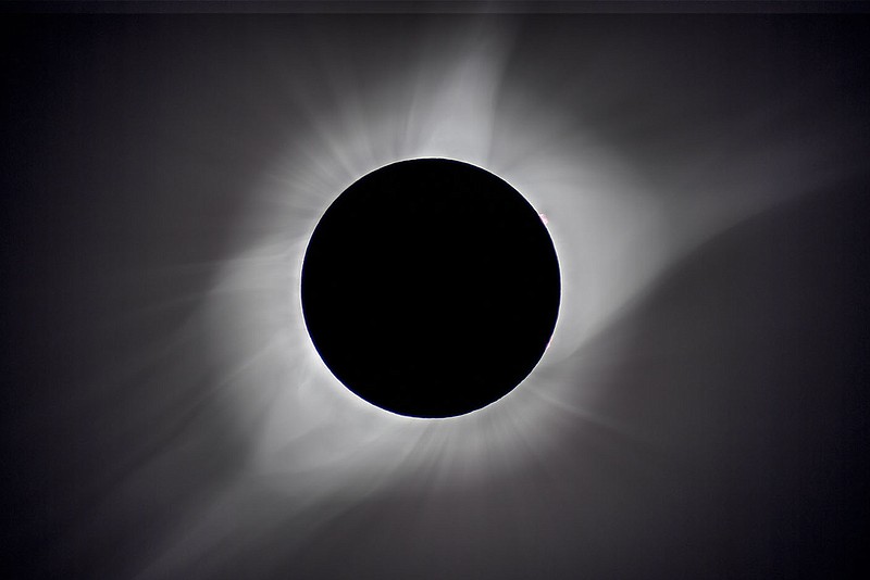 David Cater/Star-Gazing
This image of a total eclipse in 2017 was made stacking 18 images one on top of the other showing the corona.