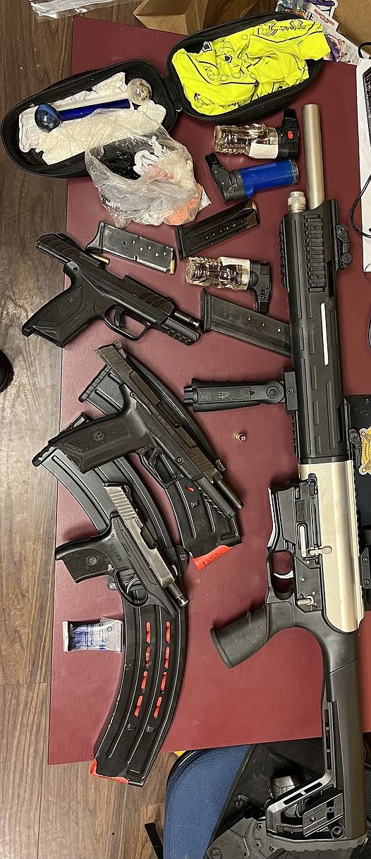 The Dallas County Sheriff's Office confiscated a number of firearms during a recent arrest. (Contributed)