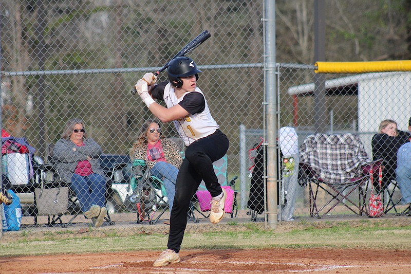 Photo By; Michael Hanich
Harmony Grove shortstop Caleb Johnson up to bat in the game against Drew Central.