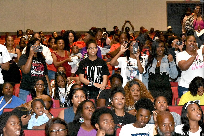A crowd nearly filled the auditorium of the Pine Bluff Convention Center for Dollarway High School's graduation Thursday evening. (Pine Bluff Commercial/I.C. Murrell)