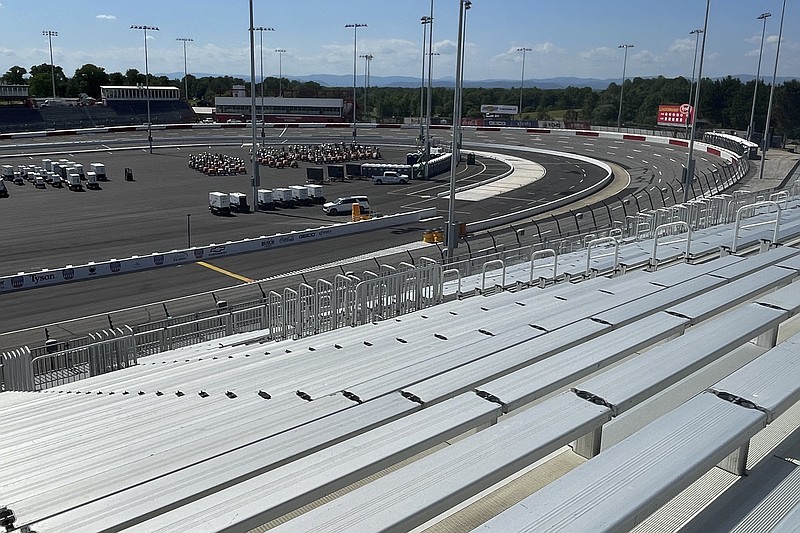 The new grandstands are shown at the North Wilkesboro Speedway May 10 in Wilkesboro, N.C. - Photo by Steve Reed of The Associated Press