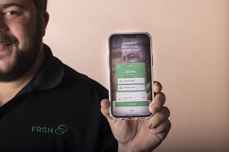 FRSH CEO Danny Feldman poses for a photo in the Morning News&#x2019; Studio on April 24, 2023, in Dallas. FRSH is a new fintech company aimed at ameliorating banking issues faced by those impacted by the justice system. (Juan Figueroa/The Dallas Morning News/TNS)