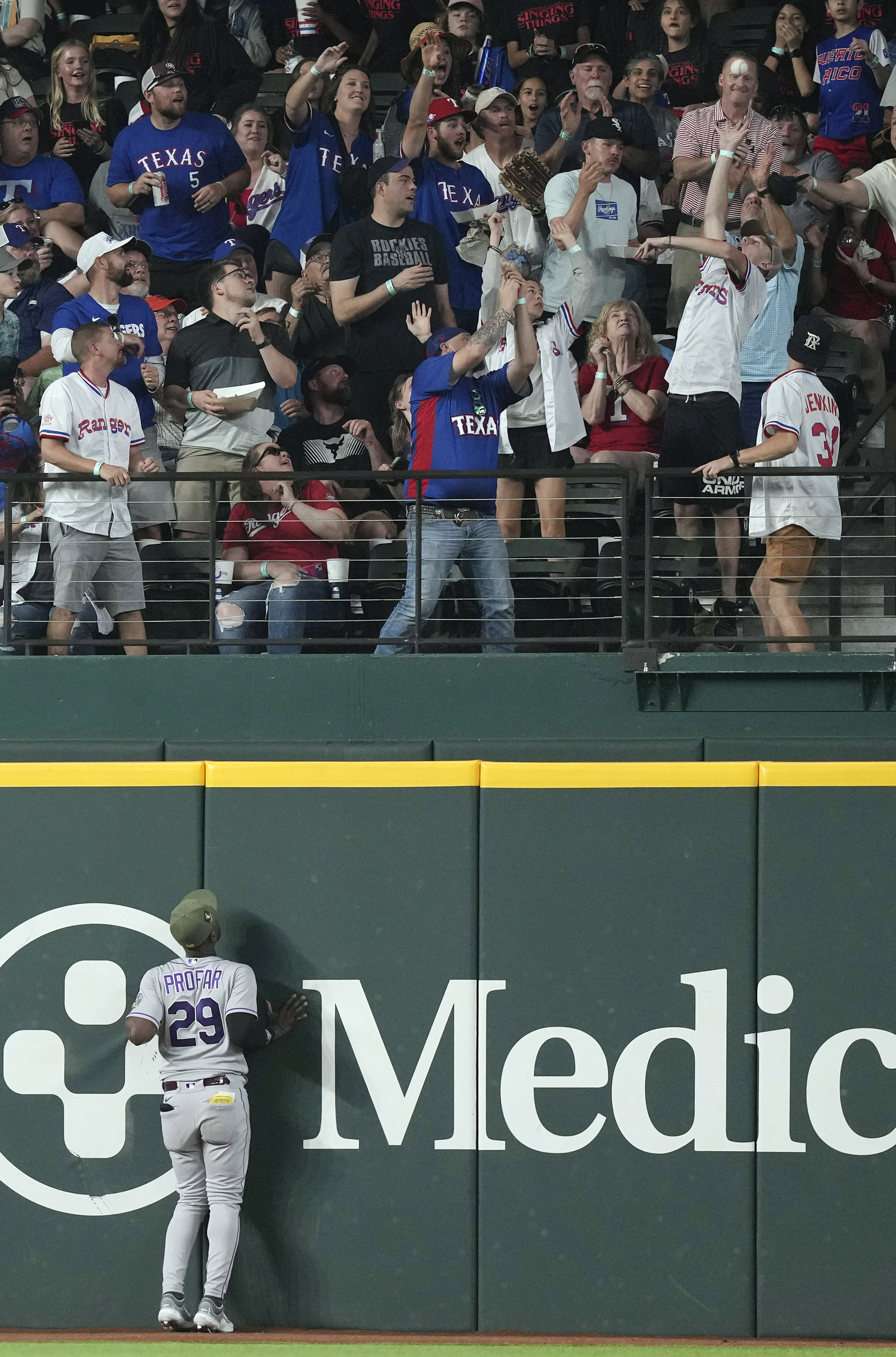 Colorado Rockies left fielder Jurickson Profar (29) in the second