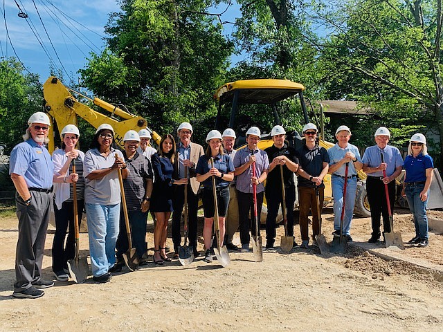 Dignitaries and community leaders break ground on the upcoming Faith Build. - Submitted photo