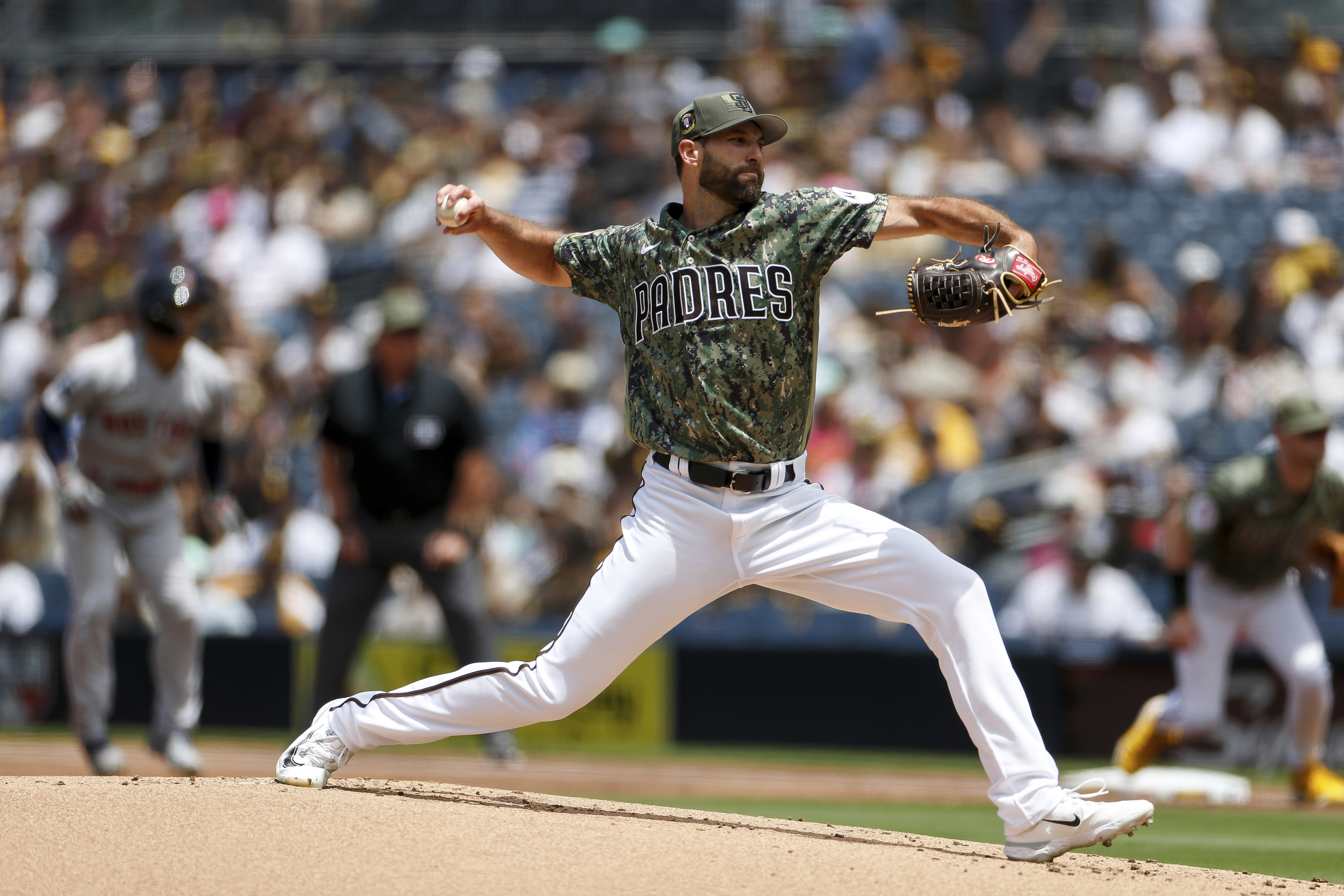 Wacha throws six solid innings as Padres shut out Red Sox, 7-0