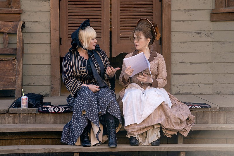 Patricia Arquette (left) and Bernadette Peters play daughter and mother in "High Desert." (Hilary Bronwyn Gayle/Apple TV Plus)