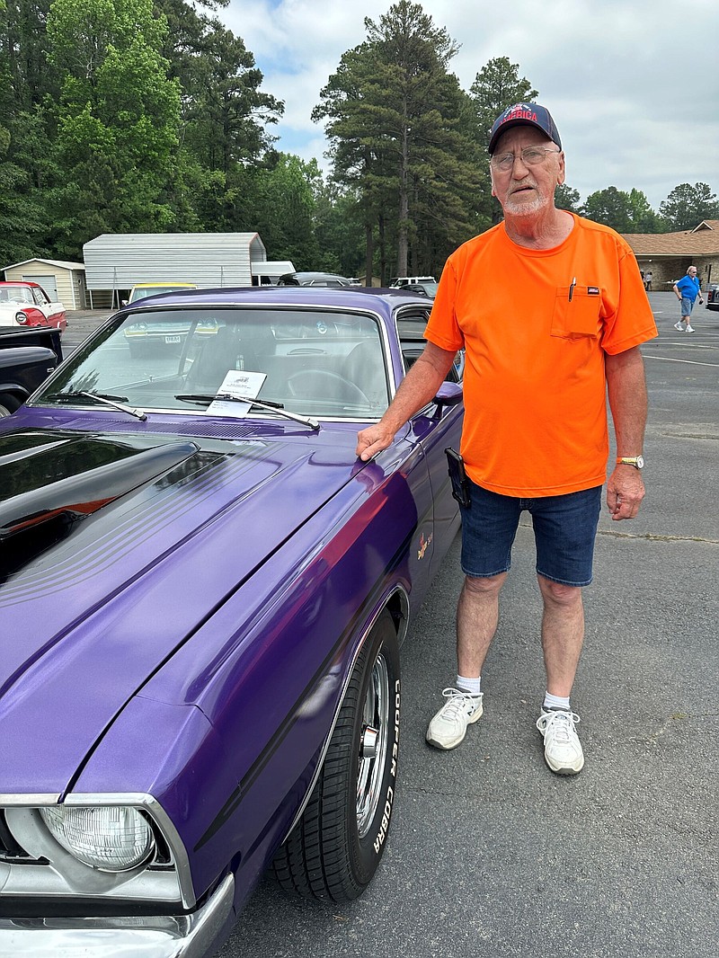 Berry Bolens 1972 Plum Purple Crazy Dodge Demon took home the first place People's Choice trophy at Saturdays Hardin Baptist Churchs Annual Antique/Classic Car Show. (Special to The Commercial/Deborah Horn)