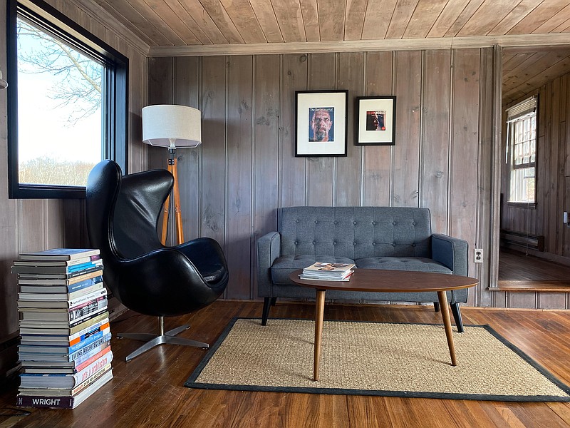 The author's living room, with its new picture window. Photo by Randy Jones.