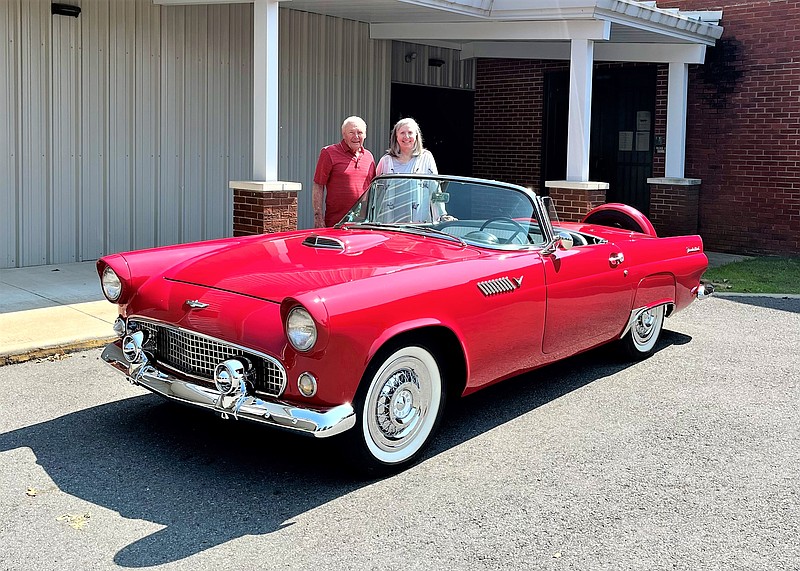 From left are Sonny Hines, Car Show chairman, and the Rev. Gail Brooks, pastor of Oaklawn United Methodist Church. - Submitted photo