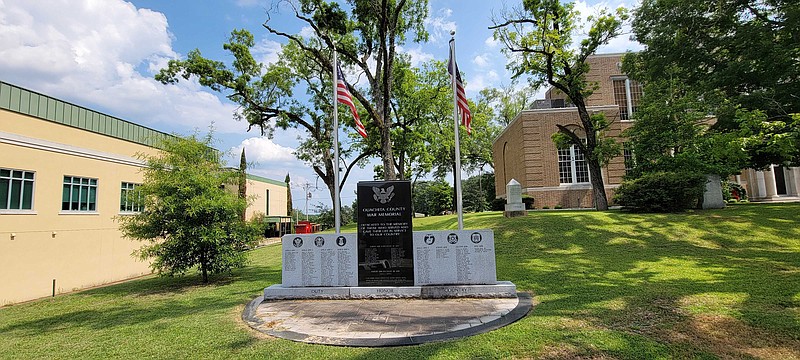 The Ouachita County War Memorial, honoring those local residents killed in the line of duty, is pictured. A Memorial Day parade and program is scheduled for 10 a.m. today. (Michael Hanich/Camden News)