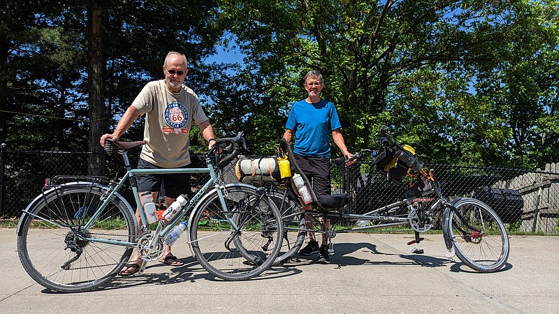 Brothers biking cross country stop in Jefferson City Jefferson