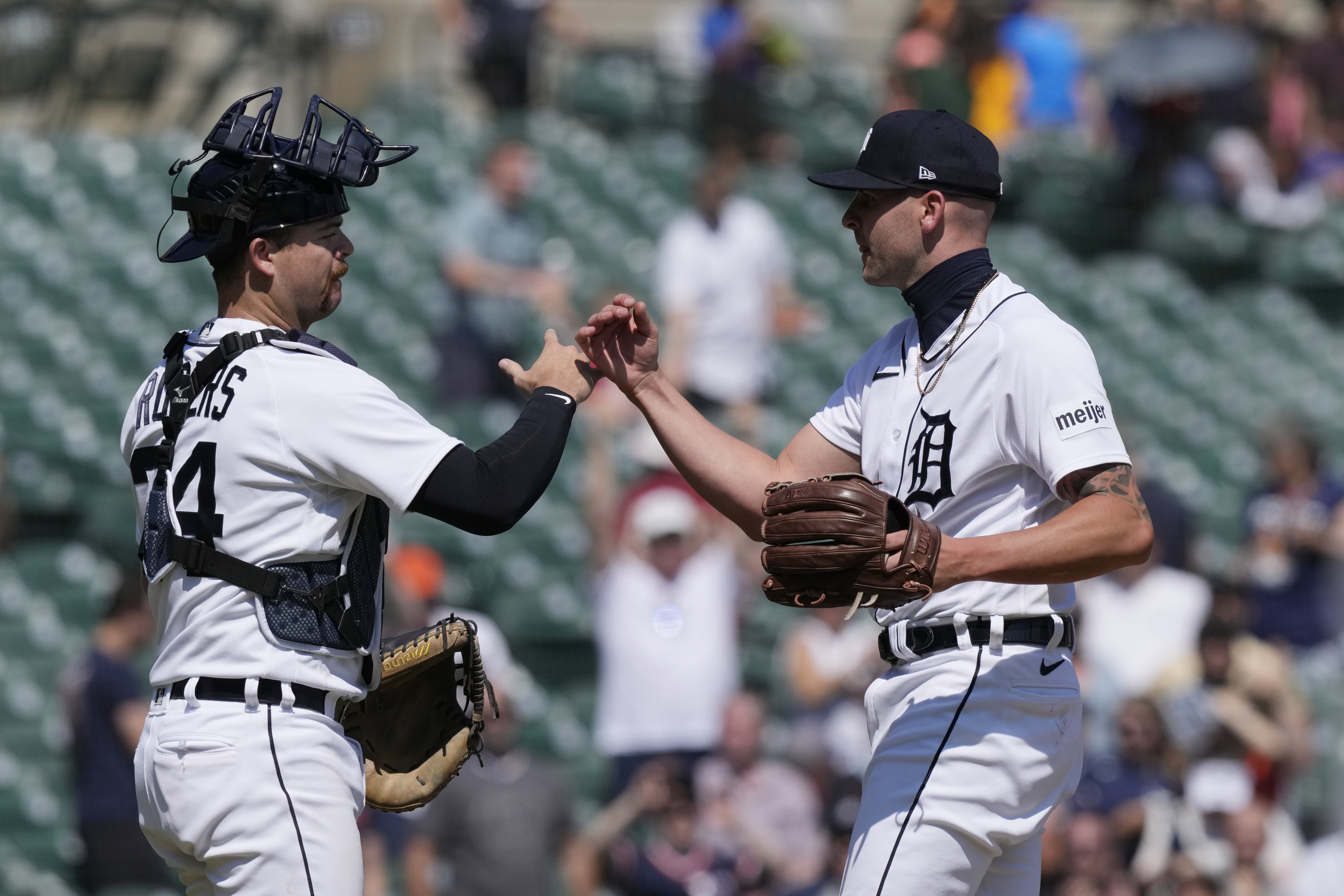 Detroit Tigers' Javier Baez runs during the eighth inning of a baseball  game against the Chicago