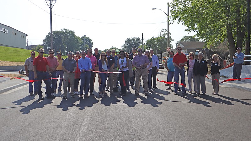 Photo courtesy City of Fulton
City and project officials cut a ribbon to celebrate the completion of the Second Street bridge project. Construction on the bridge began in March. The total cost was approximately $1.5 million, with one million coming from a grant.