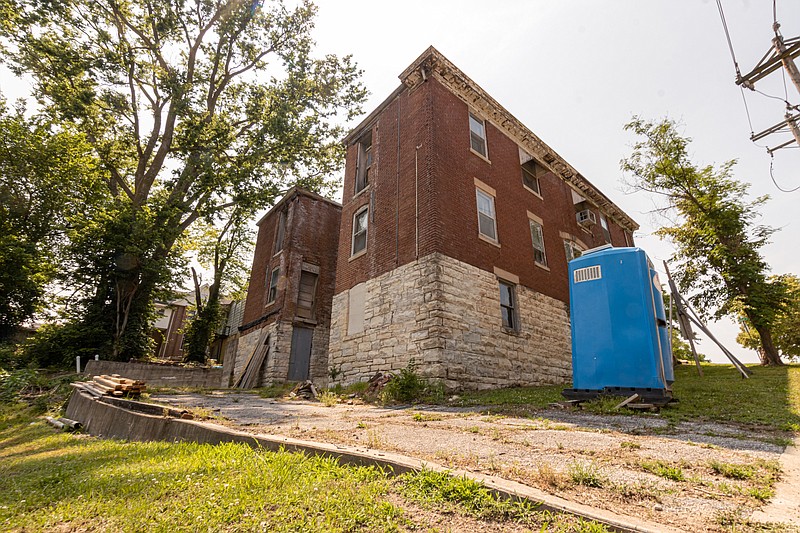 Josh Cobb/News Tribune photo: The nonprofit Transformational Housing received a $170,000 grant to turn the structure at 101 Jackson St. into  transitional housing over a year ago. Transformational Housing has had some work done on the roof of the Jefferson City house and hopes to begin the renovation in the next couple of weeks.