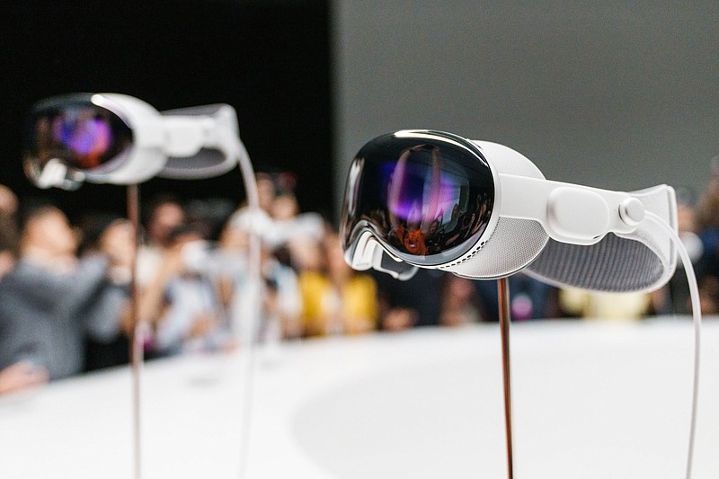 The Apple Vision Pro mixed reality (XR) headset is unveiled on June 5. MUST CREDIT: Bloomberg photo by Philip Pacheco