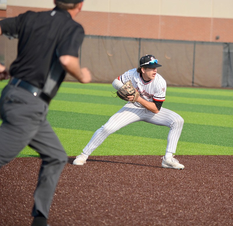 Graham Thomas/McDonald County Press
McDonald County senior shortstop Cross Dowd received All-Big 8 West Conference first-team honors as an infielder and second-team accolades as a pitcher, along with being named to the All-Class 5 District 7 All-District team.