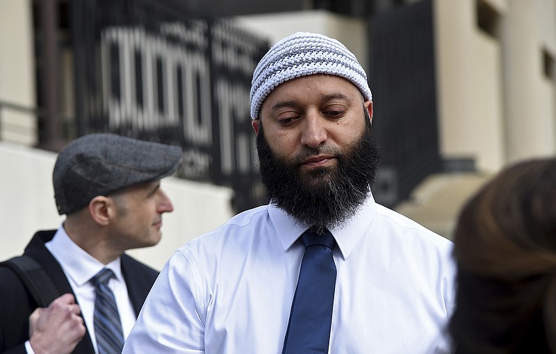 FILE - Adnan Syed gets emotional as he speaks to reporters outside the Robert C. Murphy Courts of Appeal building after a hearing, Feb. 2, 2023, in Annapolis, Md. The brother of the woman Syed was once convicted of killing more than two decades ago is asking Maryland's highest court Thursday, June 8, to rule that crime victims in Maryland have a right to be heard and challenge the evidence at hearings like the one that vacated Syed's conviction. (Barbara Haddock Taylor/The Baltimore Sun via AP, File)